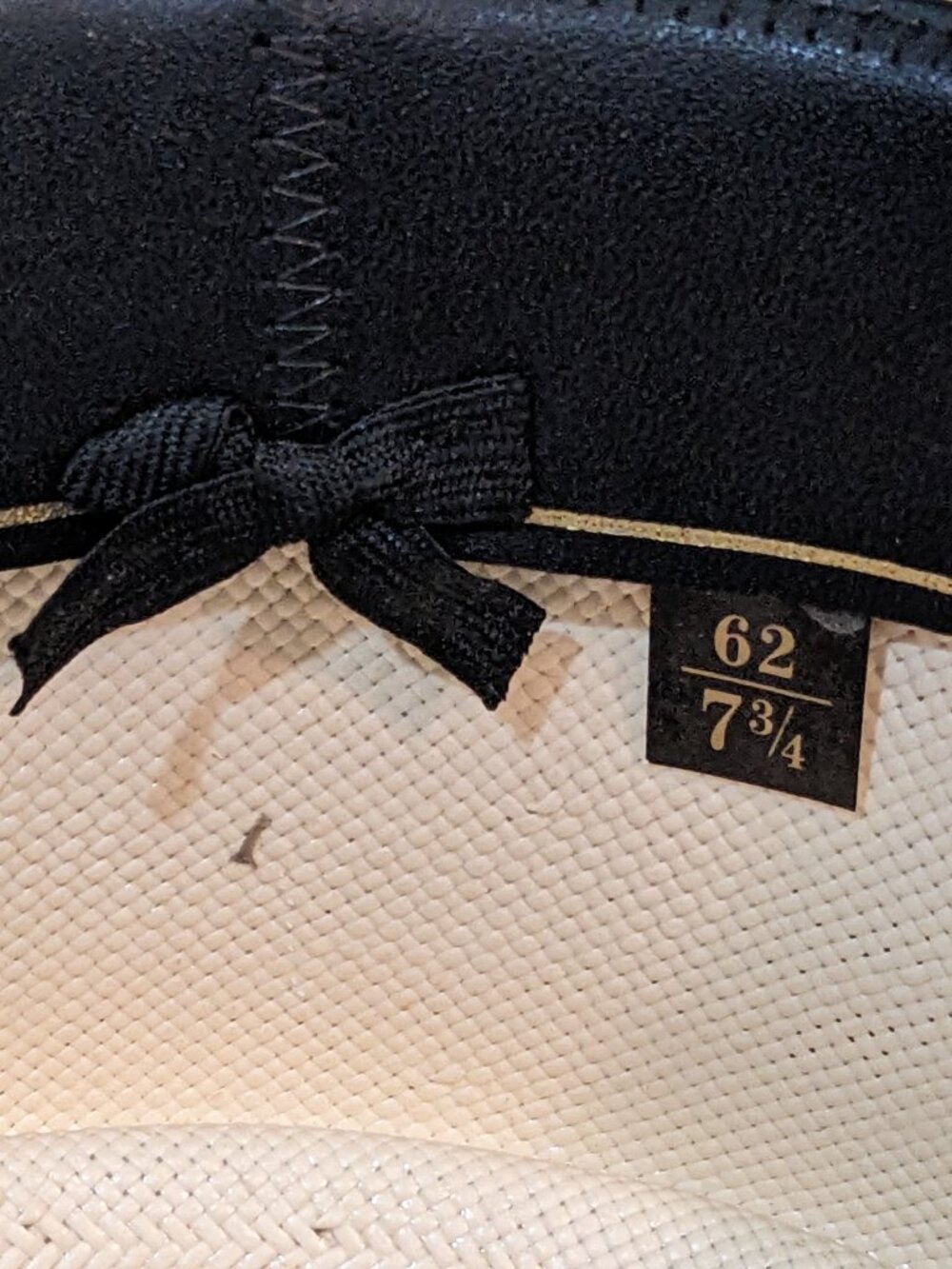Churchill Ltd. Vintage Straw Vagabond Gambler Hat Size  17-3/4 - Picture 6 of 8